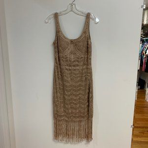 Vintage gold "Great Gatsby" style cocktail dress